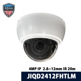 【NDAA準拠】4MP IP 屋内ドームカメラ 2.8～12mm